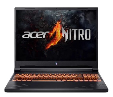 ACER Laptop Nitro V16 / AMD Ryzen 5 8645HS, 16", 1920 x 1200, 32 GB, 512 GB + 1 TB SSD, Windows 11 Home, crna